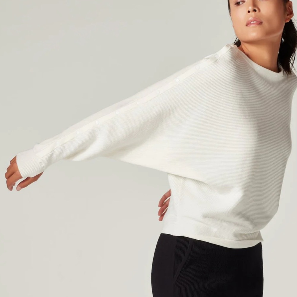 Blanc Noir Snap Sleeve Sweater